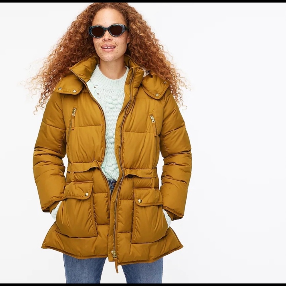 JCrew small TALL chateau puffer jacket
